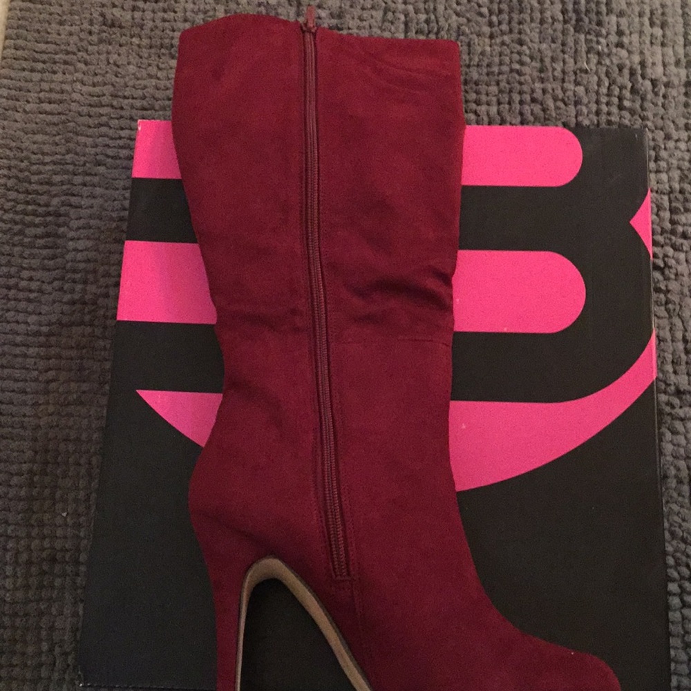 Knee high boots.